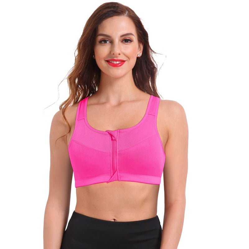 Sports bra front close on sale